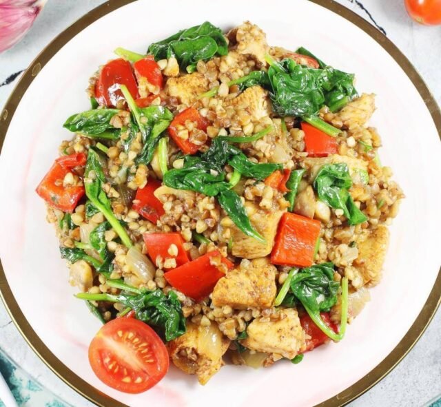 Кашотто з куркою та овочами