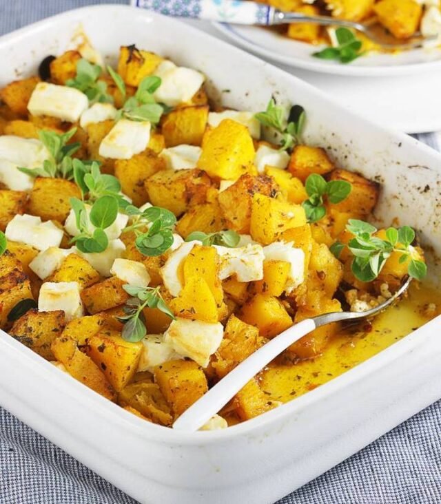 Гарбуз запечений з бринзою